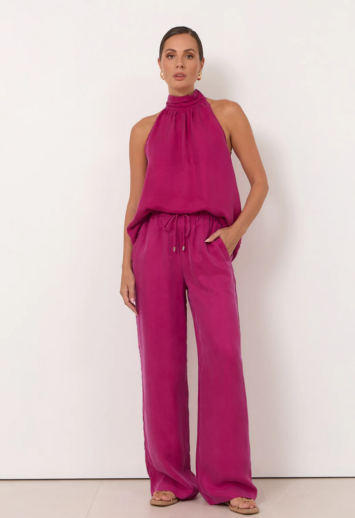 Adorne Kelly Cupro Pant Black or Magenta