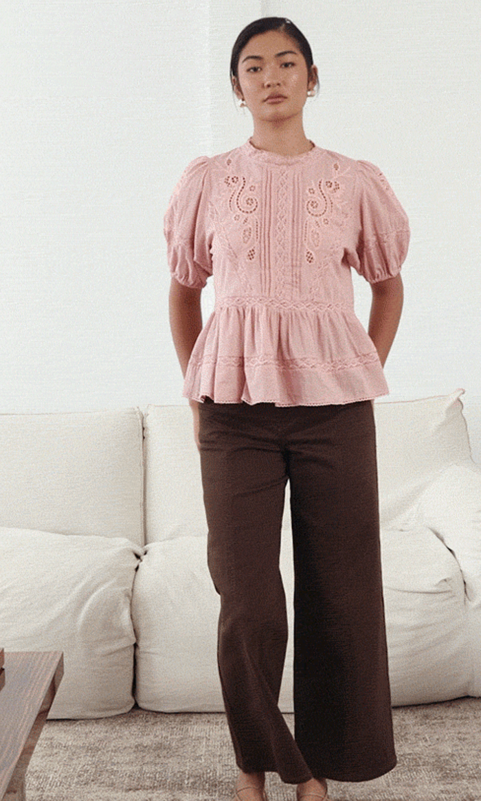 Adorne Ophelia Boho Peplum top