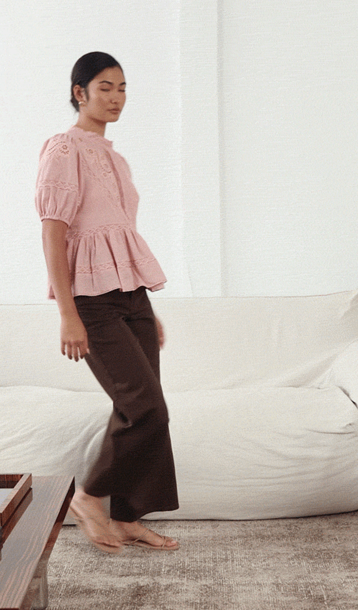 Adorne Ophelia Boho Peplum top