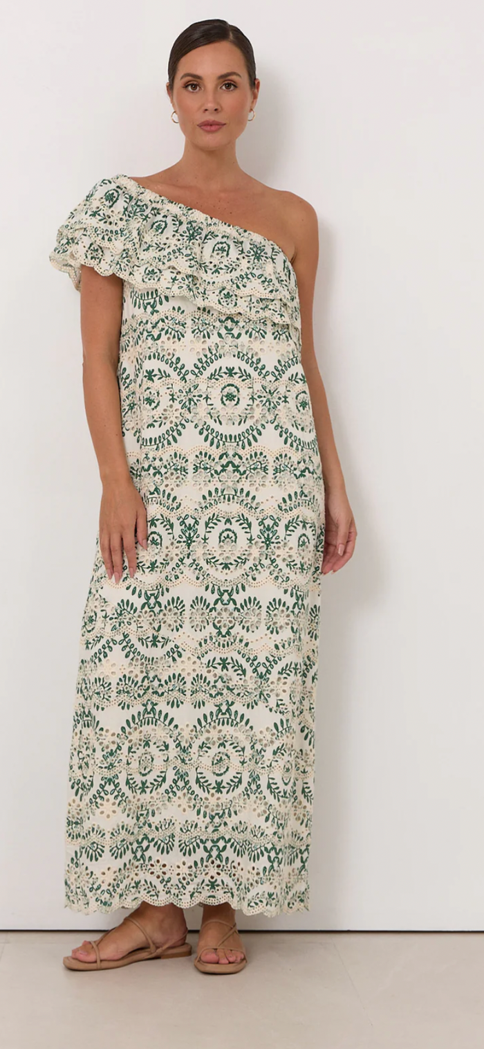 Adorne Pippa One Shoulder Embroidered top