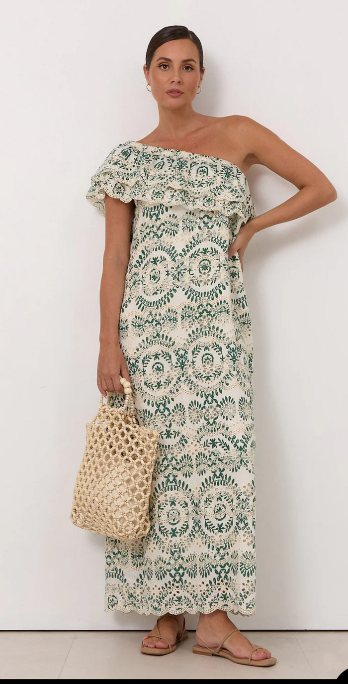 Adorne Pippa One Shoulder Embroidered top