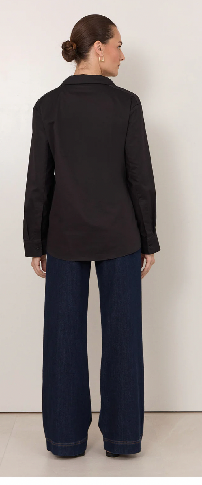Adorne YURI POPLIN SHIRT Black