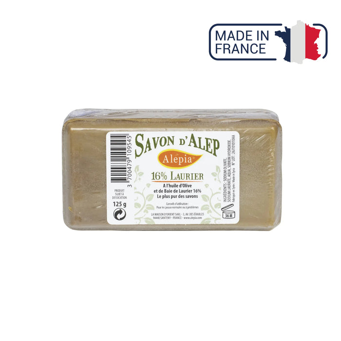 Aleppo soap 16% bay leaf - 125 g - Alépia Alépia