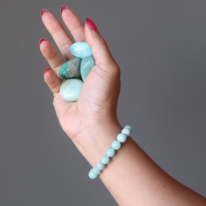 Amazonite Green Stone Bracelet