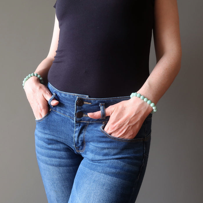 Amazonite Green Stone Bracelet