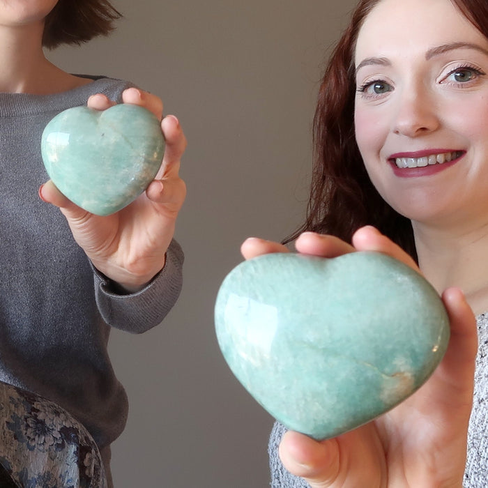 Amazonite Heart Sparkle