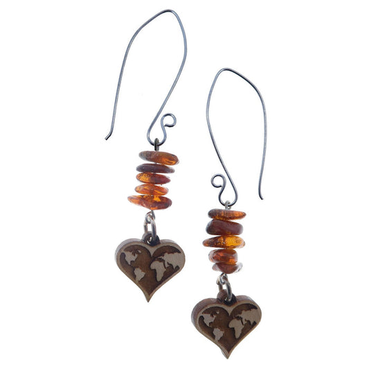 Amber Drop Earrings