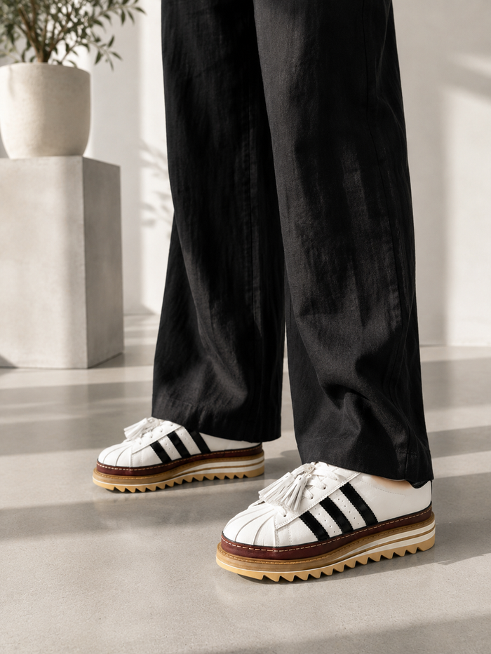 Ameise Striped White Sneaker