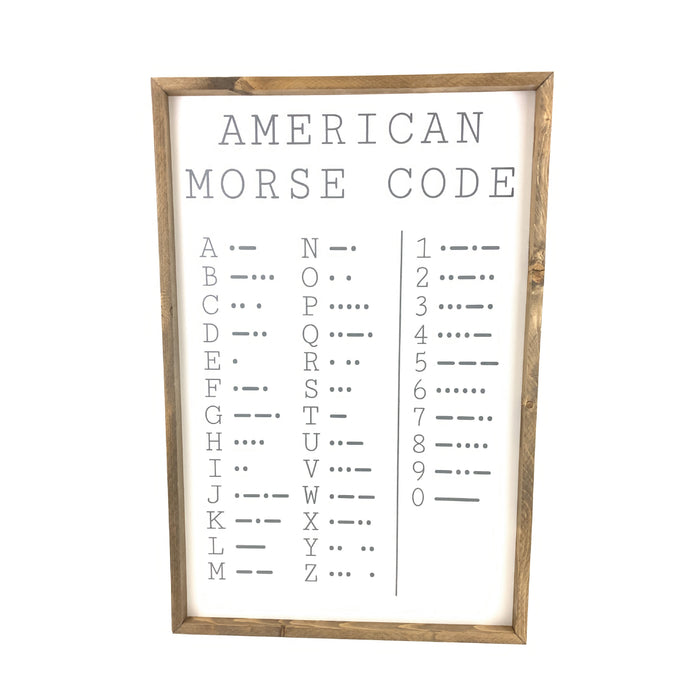 American Morse Code Framed Art