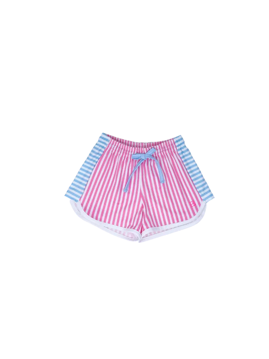 Annie Shorts - Pink/Blue Stripe