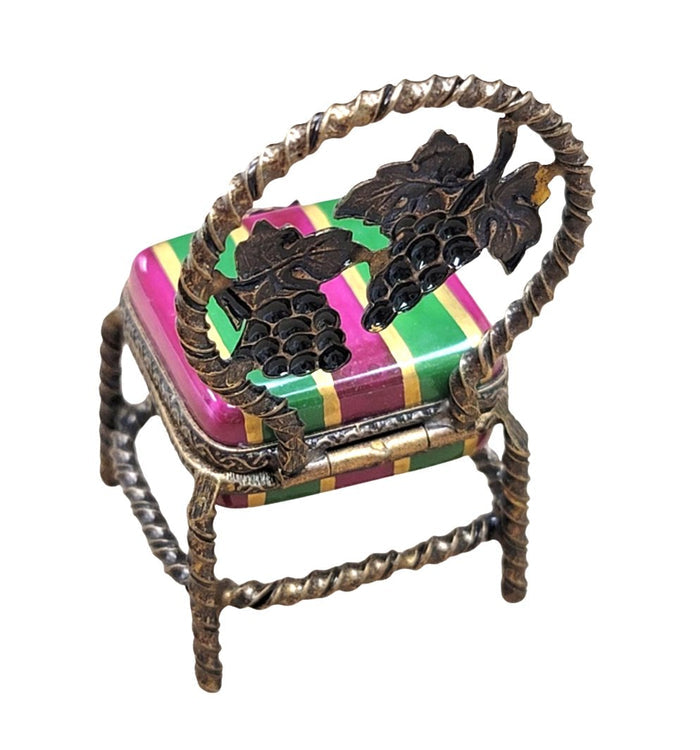 Elegant Limoges Vanity Chair Porcelain Limoges furniture French Trinket Box