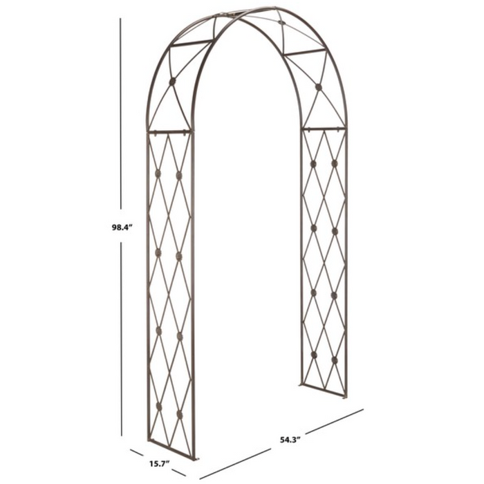Atticus Iron Archway in Rustic Brown