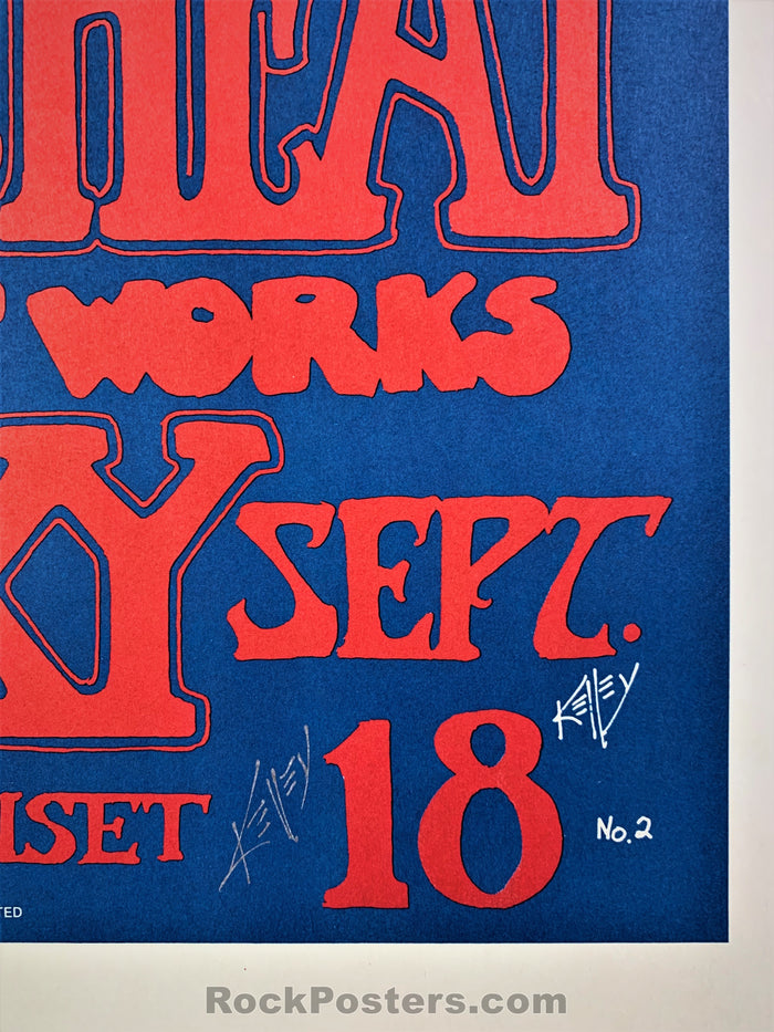 AUCTION - Alton Kelley Collection - Dinosaurs - 1982 Poster - Kelley Signed - Roxy Theater - Excellent