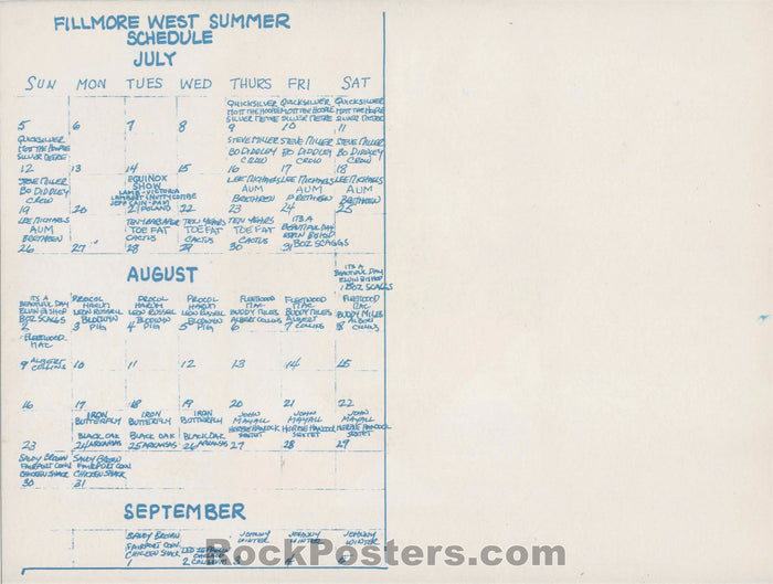 AUCTION - BG-245 - Ten Years After Postcard - David Singer Signed - Fillmore West - Excellent
