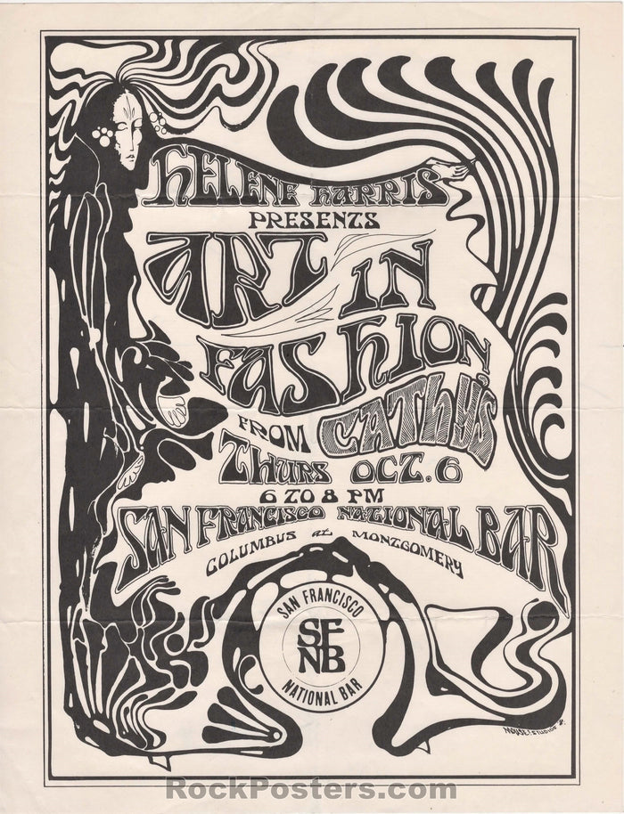 AUCTION - Mouse & Kelley - Art in Fashion Show 1966 Handbill - Excellent - SF Rock Posters & Collectibles