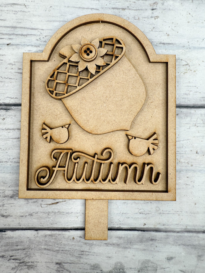 Autumn Acorn Insert for Spindle Base