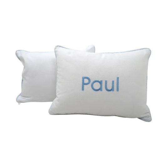 Baby Pillow - Blue Seersucker Stripe