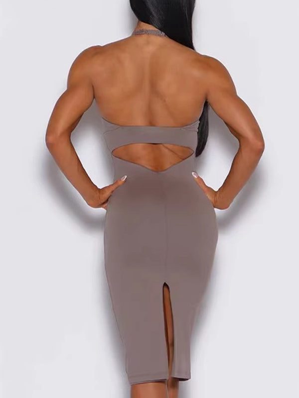 Backless Split Dress