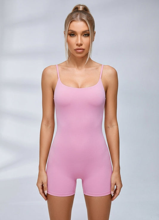 Backless U Collar Quick Dry Nude Sensation Romper