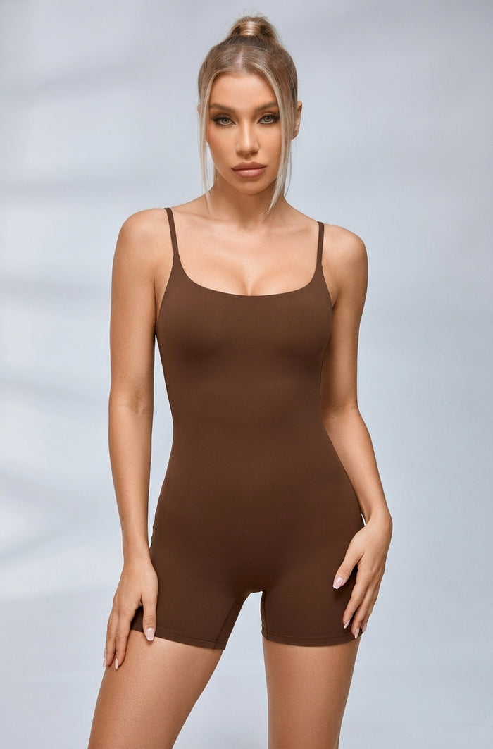 Backless U Collar Quick Dry Nude Sensation Romper