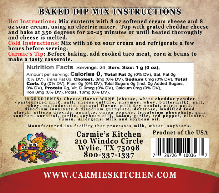 Baked Enchilada Dip - Premium Dips & Spreads from Carmie's Kitchen - Just $5! Shop now at Pat's Monograms