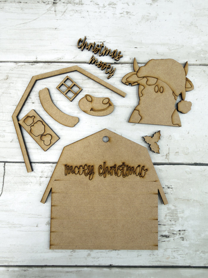 Barn Mooey Christmas Ornament DIY Kit
