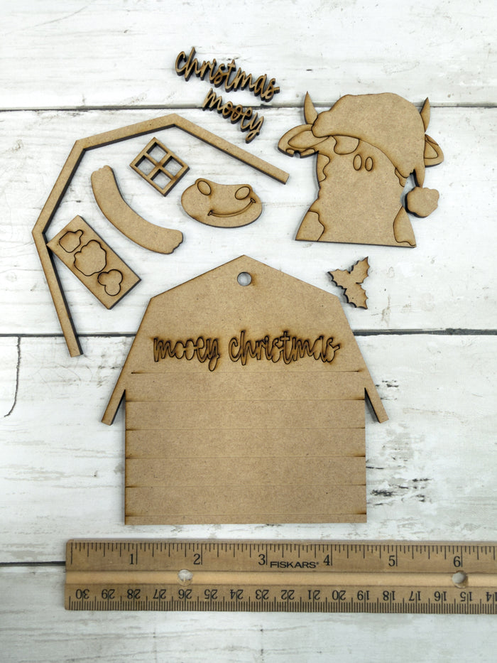 Barn Mooey Christmas Ornament DIY Kit