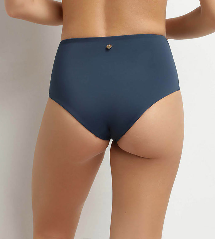 Bas de maillot de bain taille haute Bleu Dim Swimwear Silhouette