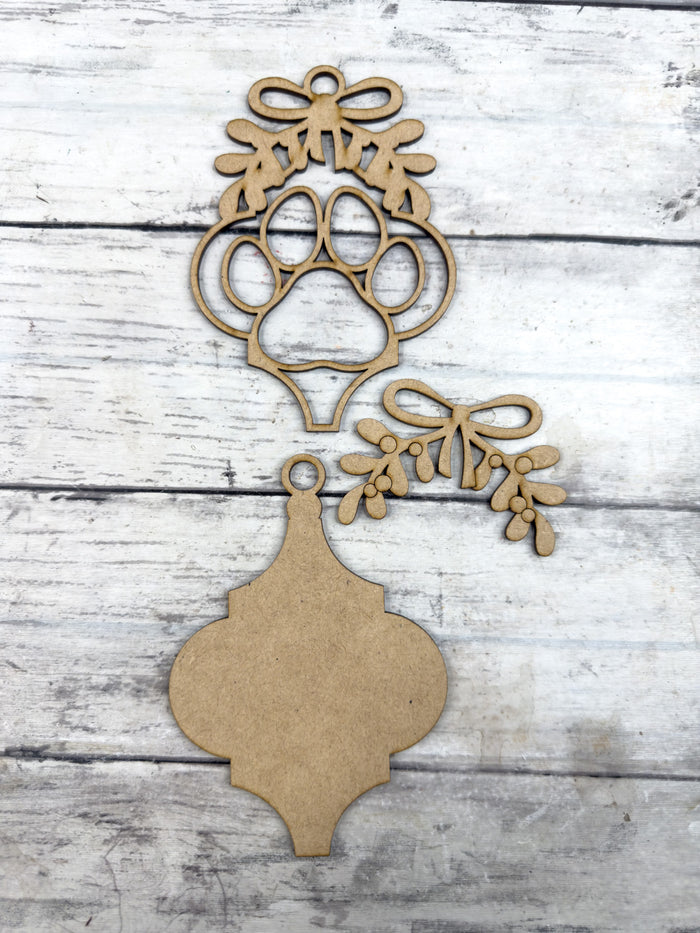 Bauble Paw Print Ornament DIY Kit