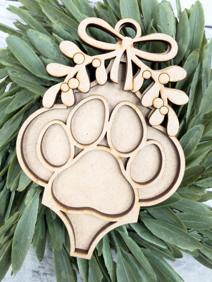 Bauble Paw Print Ornament DIY Kit