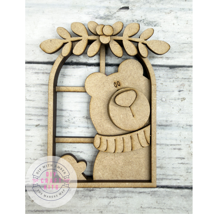 Bear Arch Window Ornament DIY Kit