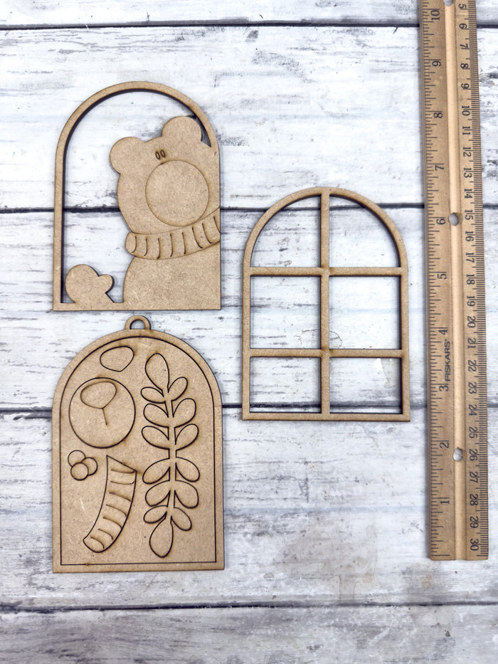 Bear Arch Window Ornament DIY Kit