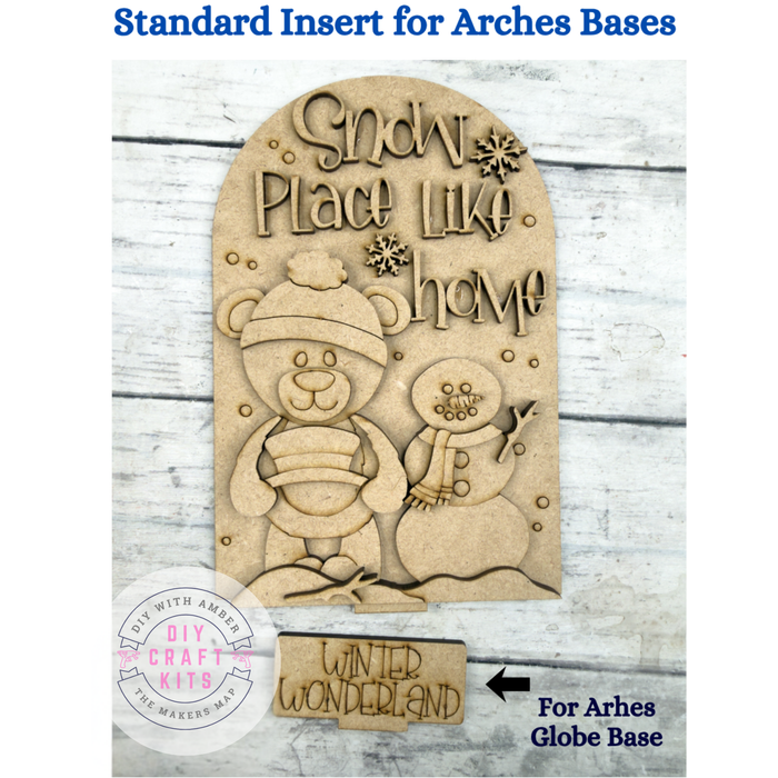 Bear Snowman Standard Arch Insert for Interchangeable Standard Arches Bases