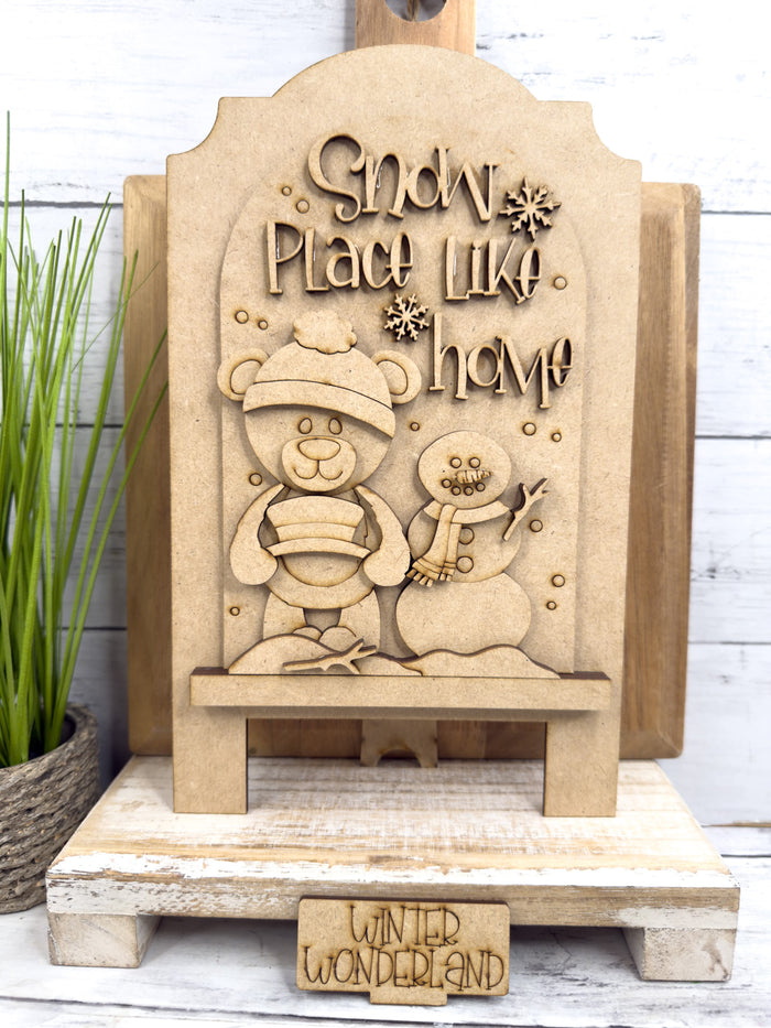 Bear Snowman Standard Arch Insert for Interchangeable Standard Arches Bases