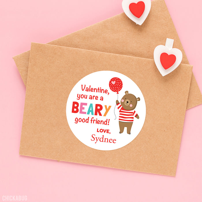 Beary Good Friend Valentine's Day Stickers