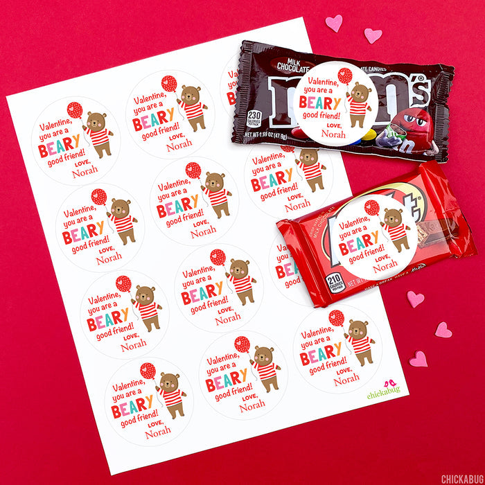 Beary Good Friend Valentine's Day Stickers