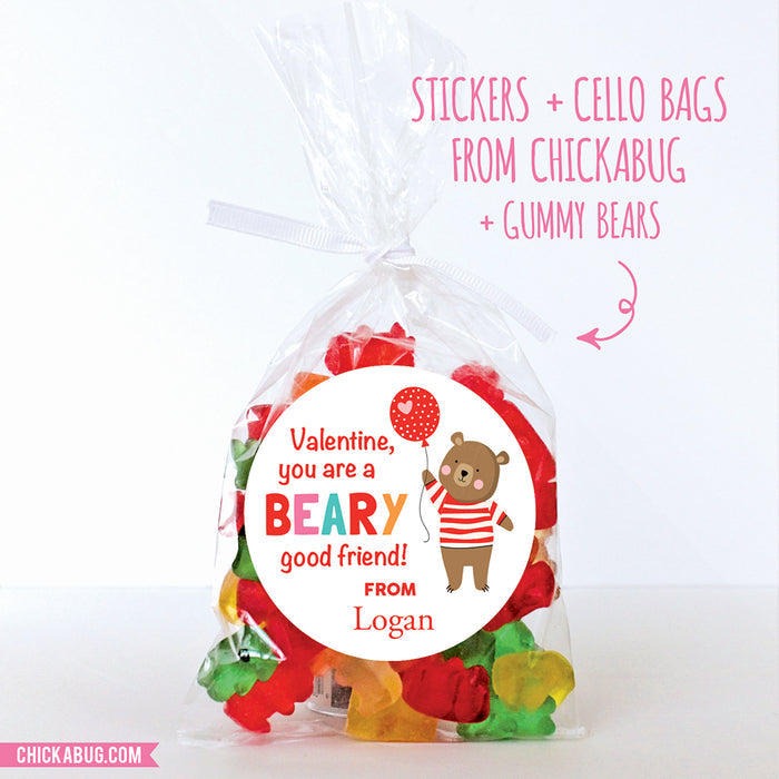 Beary Good Friend Valentine's Day Stickers