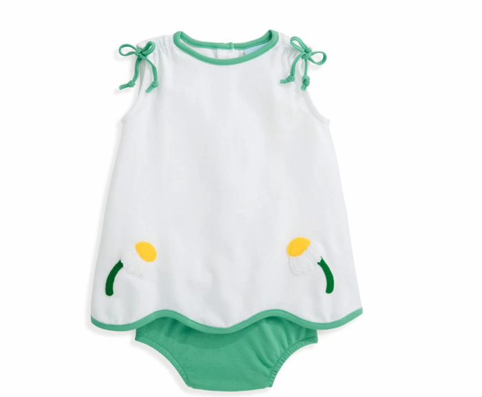 Bella Bliss - Sally Swing Set - White Daisies Terrycloth