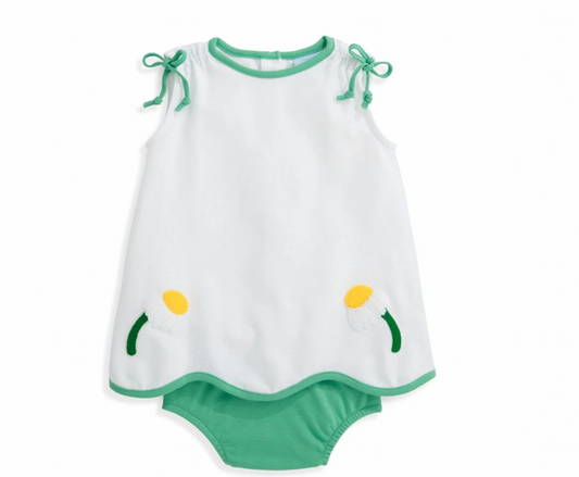 Bella Bliss - Sally Swing Set - White Daisies Terrycloth