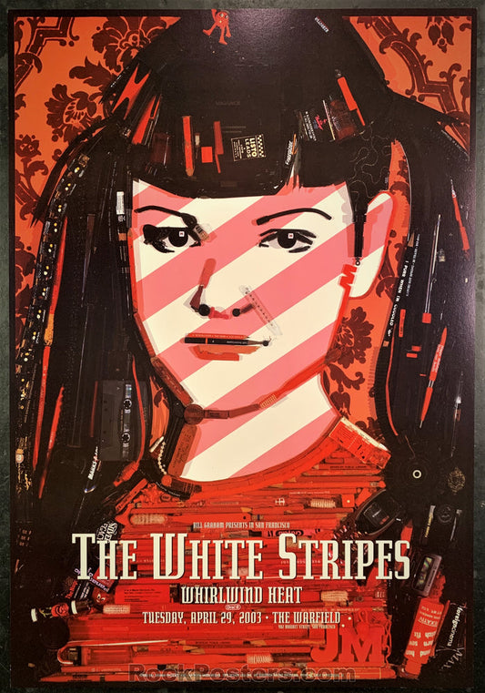 BGP-301 - White Stripes - Jason Mecier - 2003  Poster - Warfield Theater - Near Mint Minus - SF Rock Posters & Collectibles
