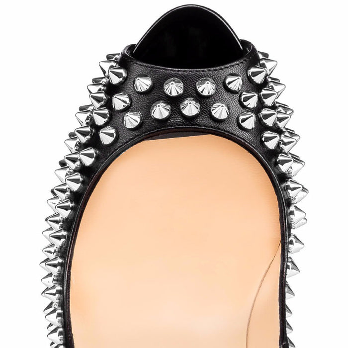Black Studded Platform Heels – Edgy Stiletto Pumps for Night Out