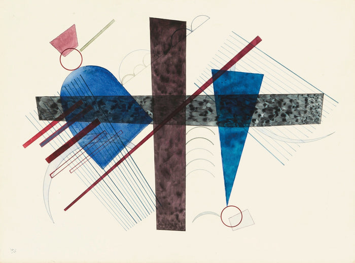 Blau in Rund und Spitz by Wassily Kandinsky, 1933