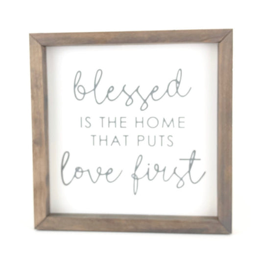 Blessed Is The Home Framed Saying
