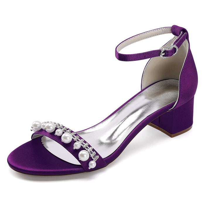 Block Heel Wedding Sandals for Women - Comfortable Bridal Shoes