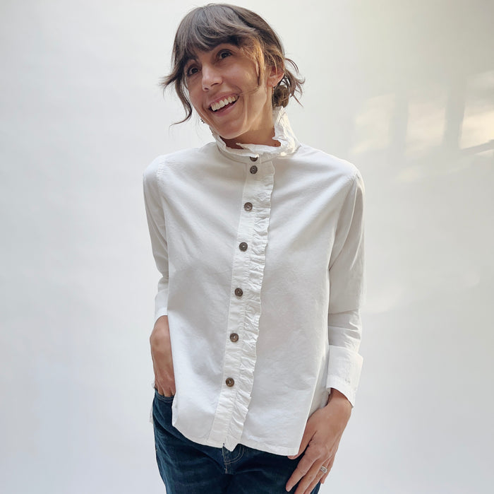 Blossom Collar Shirt in Chalk