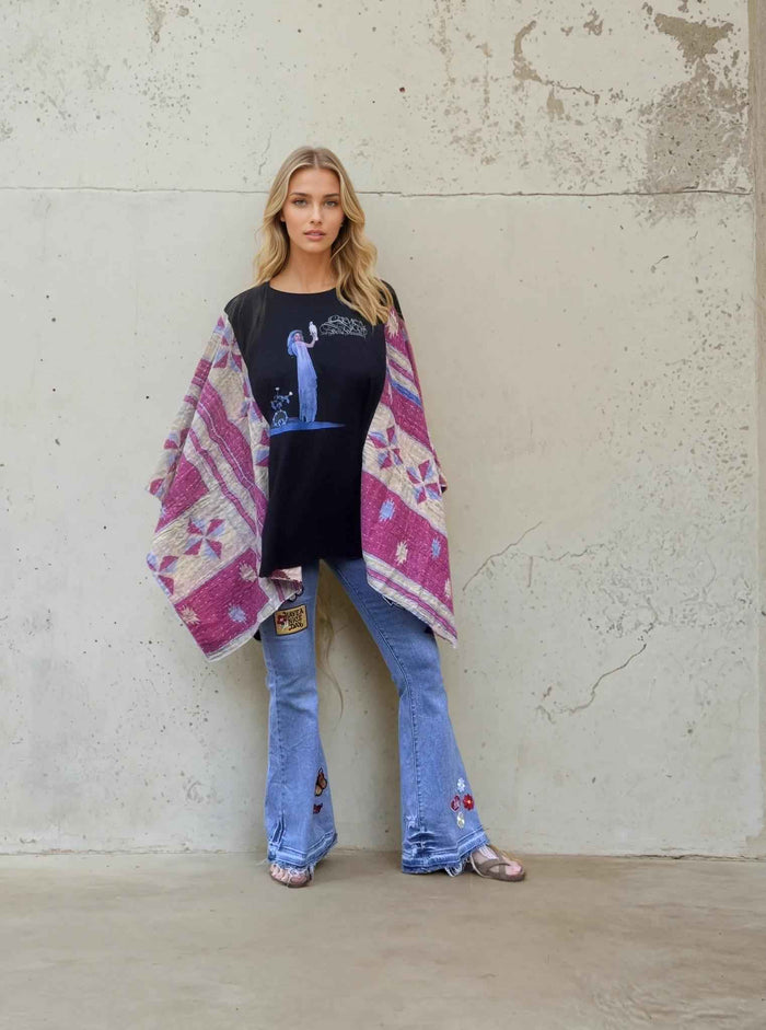 Bohemian Butterfly Top/Poncho 'Stevie Nicks' - Unleash Your Inner Rock Goddess
