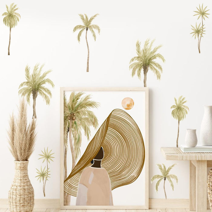 Boho Wall Decals Palm Coconut Tree