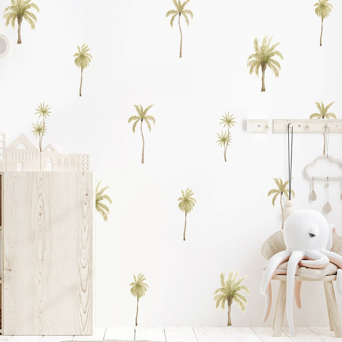 Boho Wall Decals Palm Coconut Tree