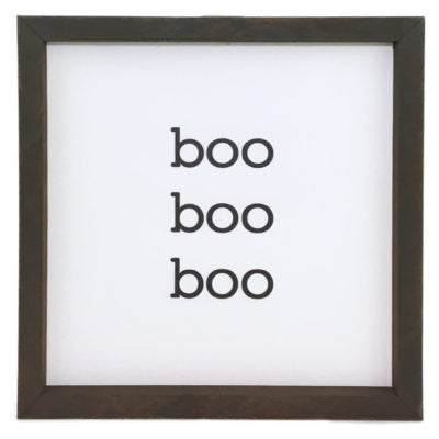 Boo Block Framed Saying
