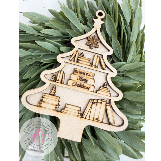 Book Shelf Christmas Tree Ornament DIY Kit